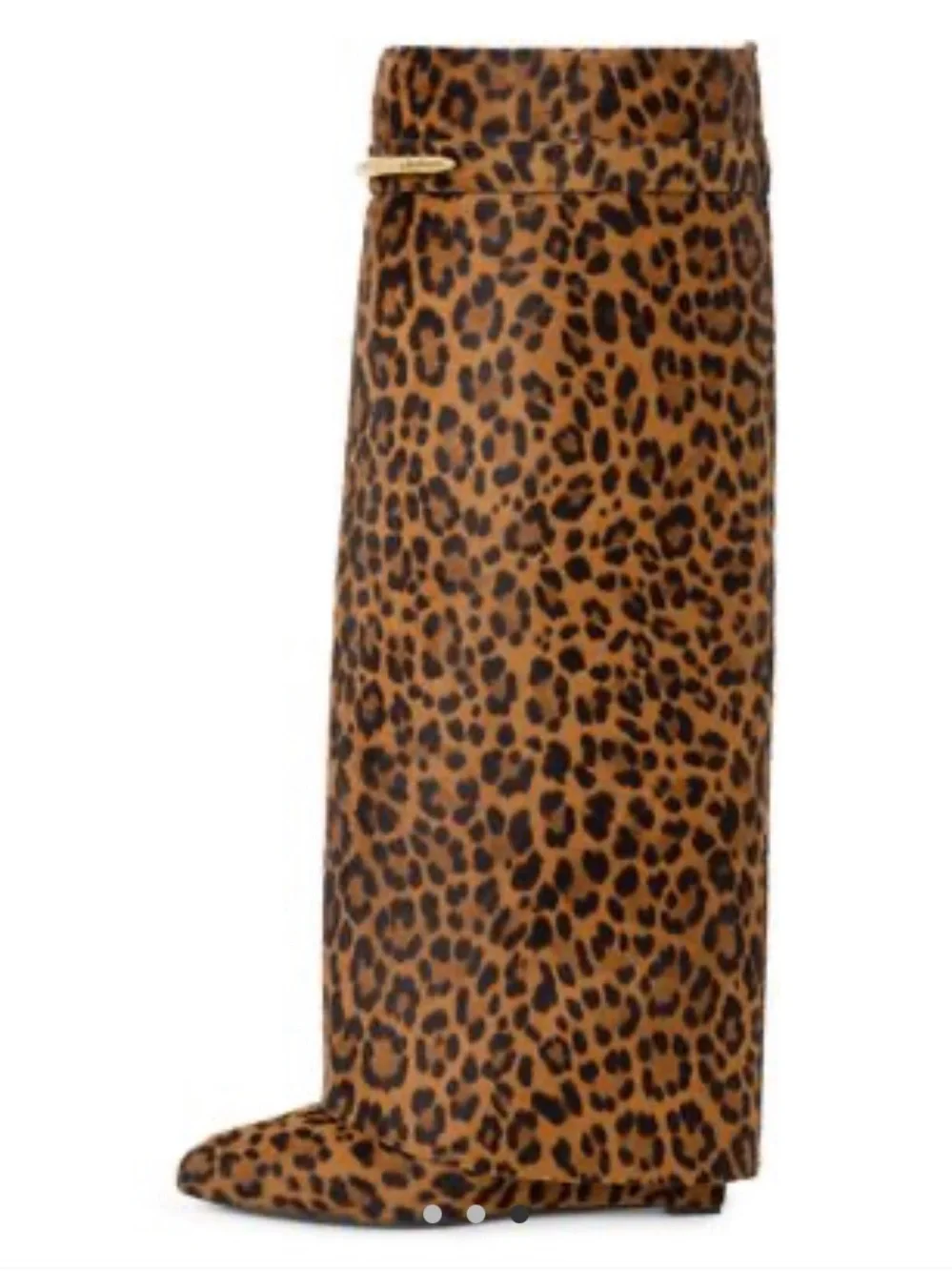 Givenchy Shark Pinch Boots in Leopard Pony-Effect Leather